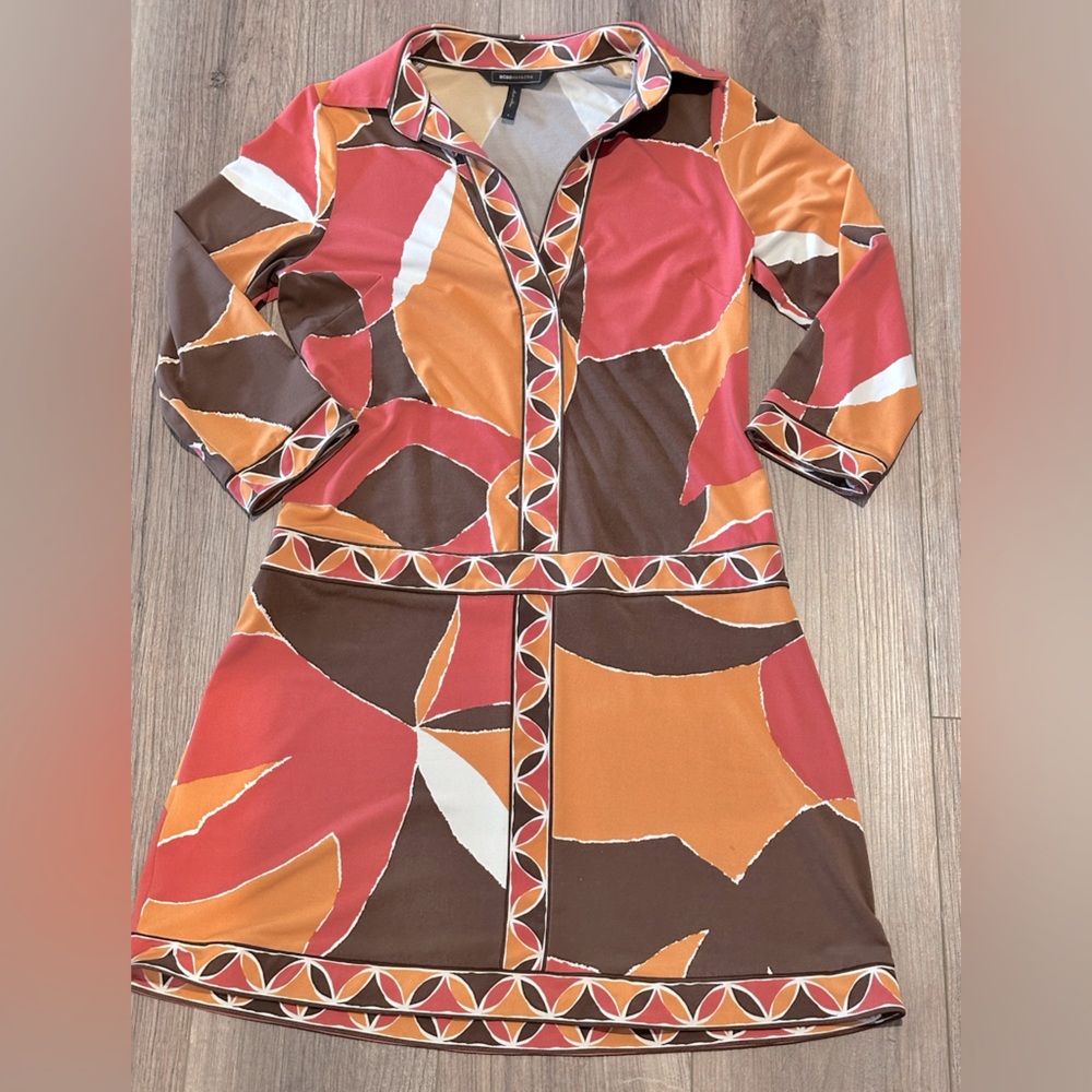 BCBGMaxAzria Multicolor Geometric Dress